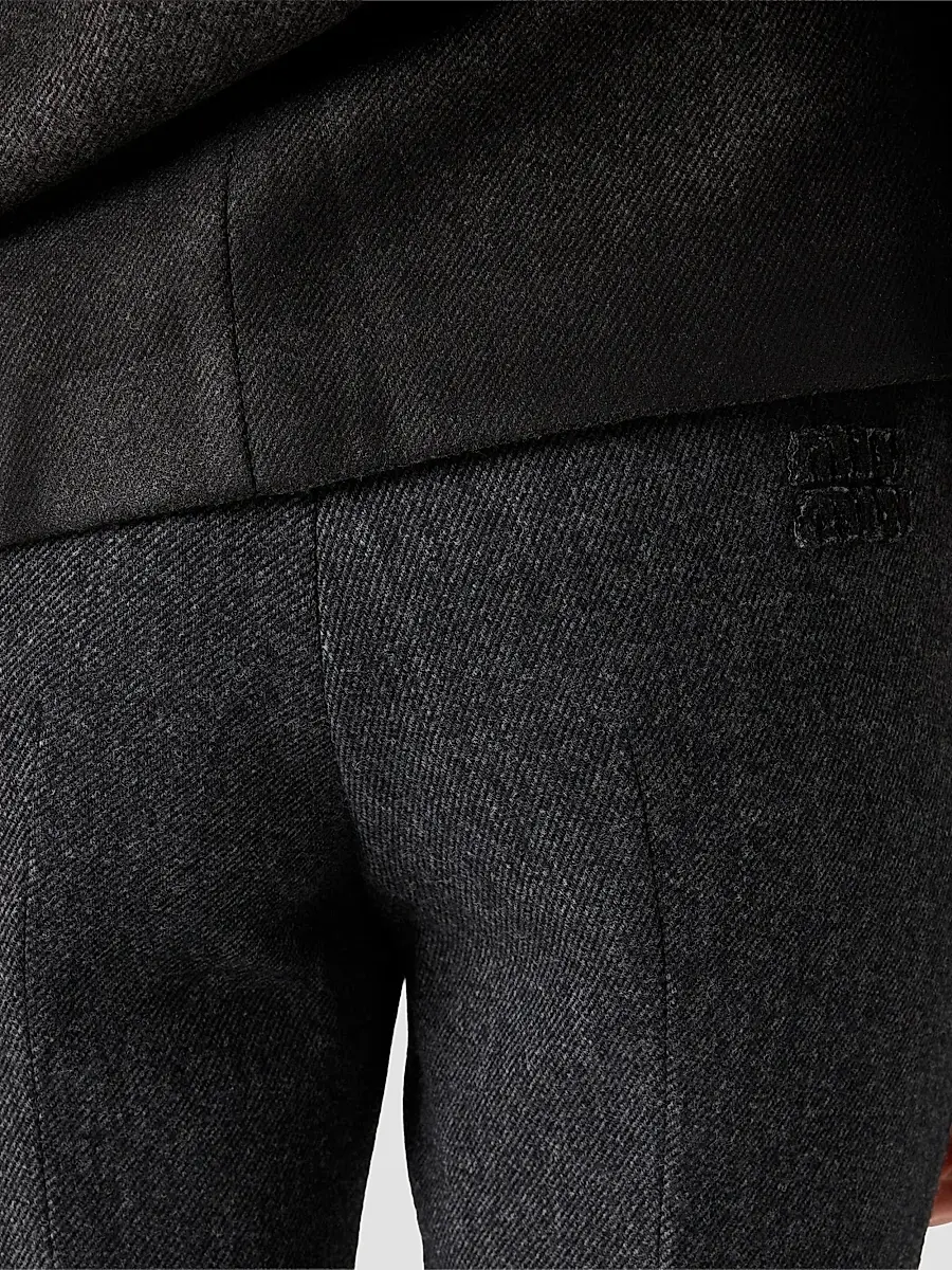 Miu Miu Women's Double Wool Pants | Thumbnail 7 Miu Miu Women's Double Wool Pants | Thumbnail 7