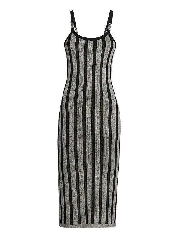Women's Stripe Wool-Blend Midi Dress