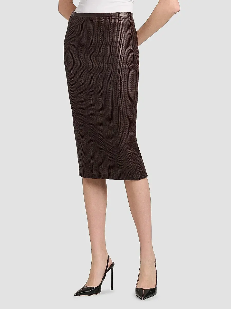 Tom Ford Women's Leather Pencil Midi Skirt | Thumbnail 4 Tom Ford Women's Leather Pencil Midi Skirt | Thumbnail 4