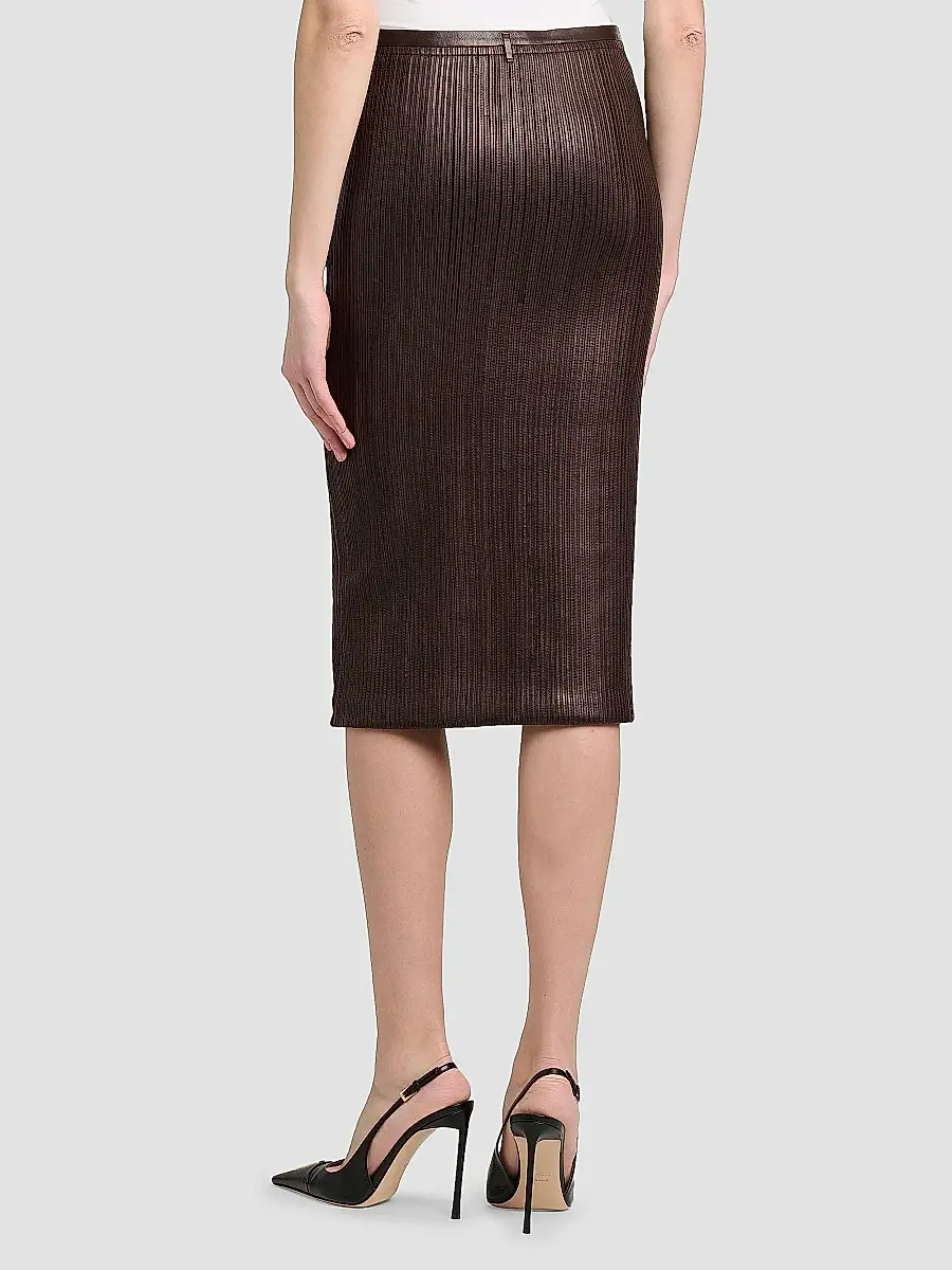 Tom Ford Women's Leather Pencil Midi Skirt | Thumbnail 5 Tom Ford Women's Leather Pencil Midi Skirt | Thumbnail 5