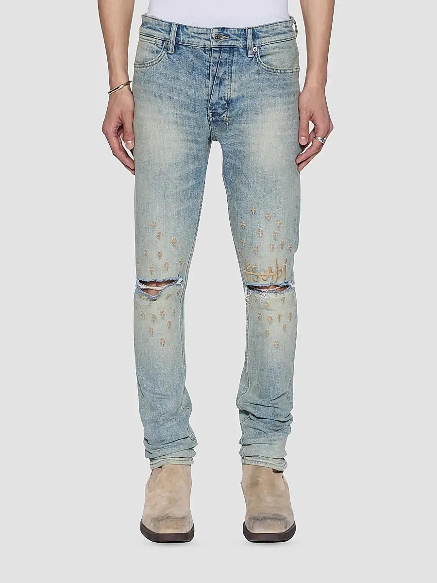 Ksubi Men's Van Winkle Astral Grid Skinny Jeans | Thumbnail 2 Ksubi Men's Van Winkle Astral Grid Skinny Jeans | Thumbnail 2