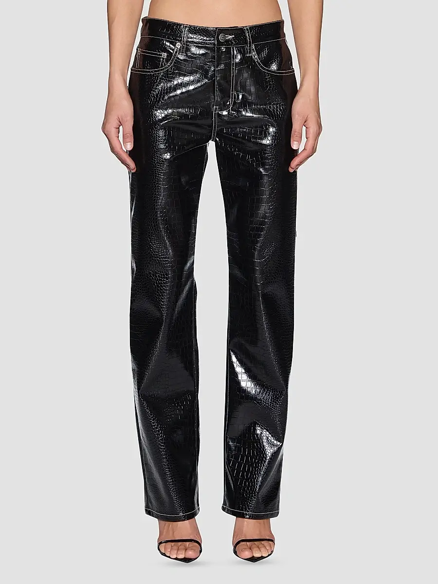 Ksubi Women's Pinup Patent Croc-Embossed Faux Leather Pants | Thumbnail 3 Ksubi Women's Pinup Patent Croc-Embossed Faux Leather Pants | Thumbnail 3
