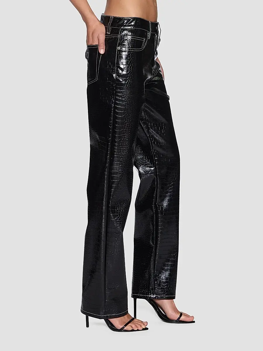 Ksubi Women's Pinup Patent Croc-Embossed Faux Leather Pants | Thumbnail 4 Ksubi Women's Pinup Patent Croc-Embossed Faux Leather Pants | Thumbnail 4