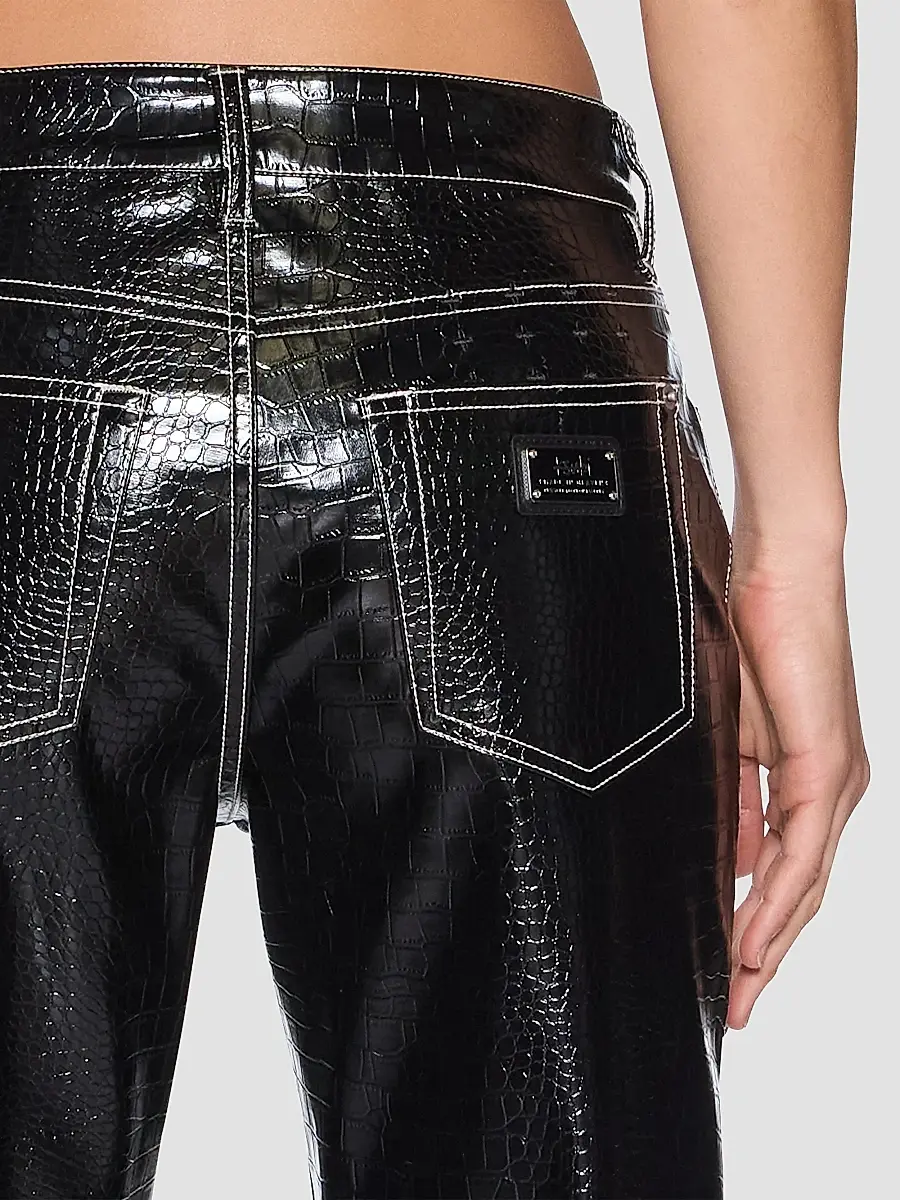 Ksubi Women's Pinup Patent Croc-Embossed Faux Leather Pants | Thumbnail 5 Ksubi Women's Pinup Patent Croc-Embossed Faux Leather Pants | Thumbnail 5
