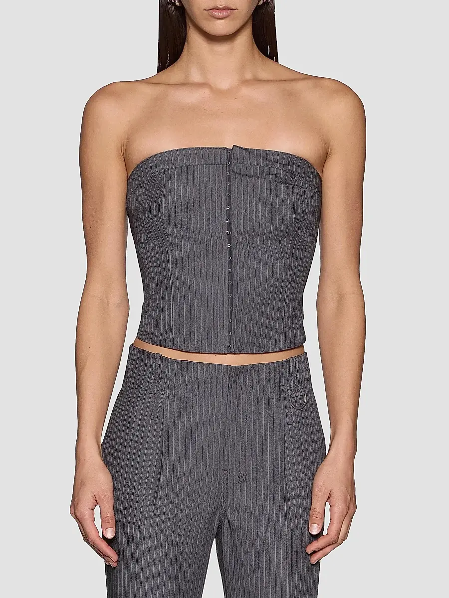 Ksubi Women's Mondrian Pinstripe Bustier Top | Thumbnail 4 Ksubi Women's Mondrian Pinstripe Bustier Top | Thumbnail 4