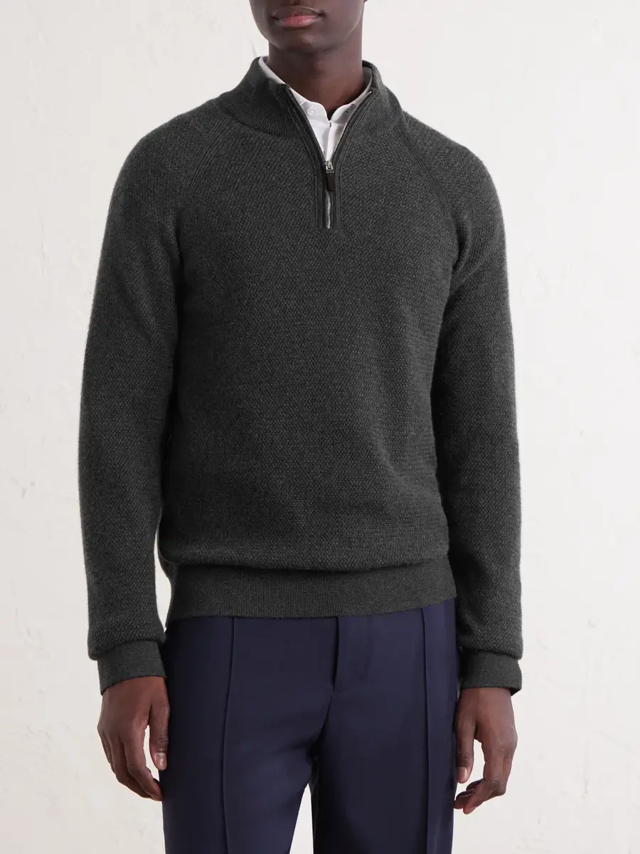 Zegna Oasi Cashmere Half-Zip Sweater - Men | Thumbnail 3 Zegna Oasi Cashmere Half-Zip Sweater - Men | Thumbnail 3