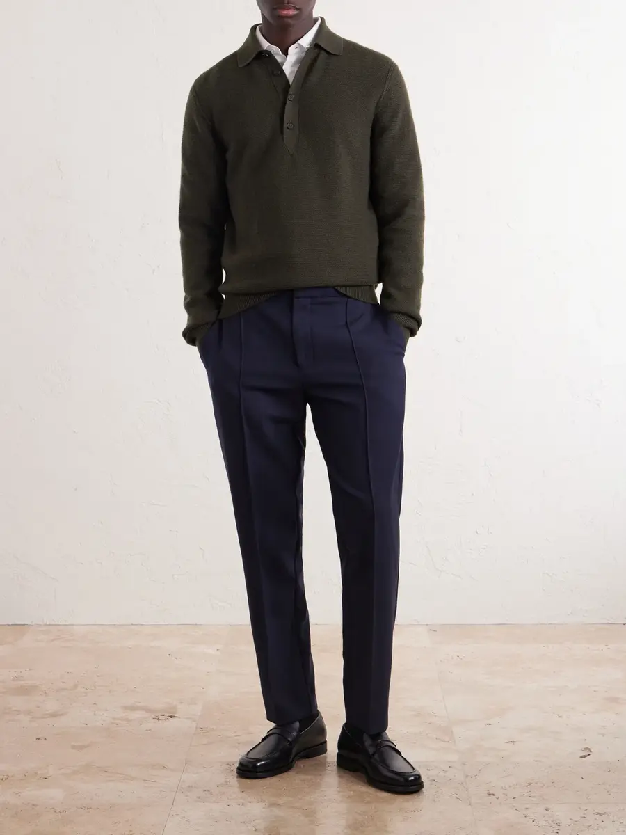 Zegna Oasi Cashmere-Piqué Polo Shirt - Men | Thumbnail 2 Zegna Oasi Cashmere-Piqué Polo Shirt - Men | Thumbnail 2