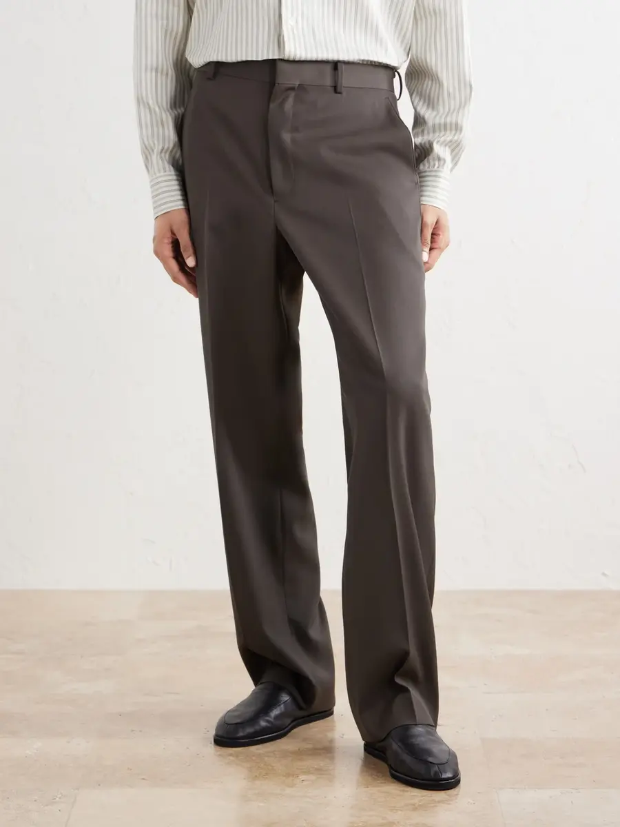 Auralee Straight-Leg Wool-Gabardine Trousers - Men | Thumbnail 3 Auralee Straight-Leg Wool-Gabardine Trousers - Men | Thumbnail 3