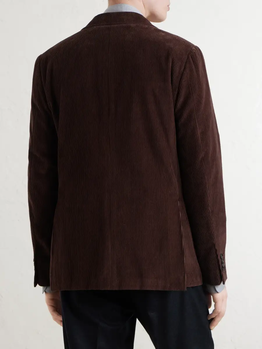 Canali Double-Breasted Cotton-Corduroy Suit Jacket - Men | Thumbnail 4 Canali Double-Breasted Cotton-Corduroy Suit Jacket - Men | Thumbnail 4