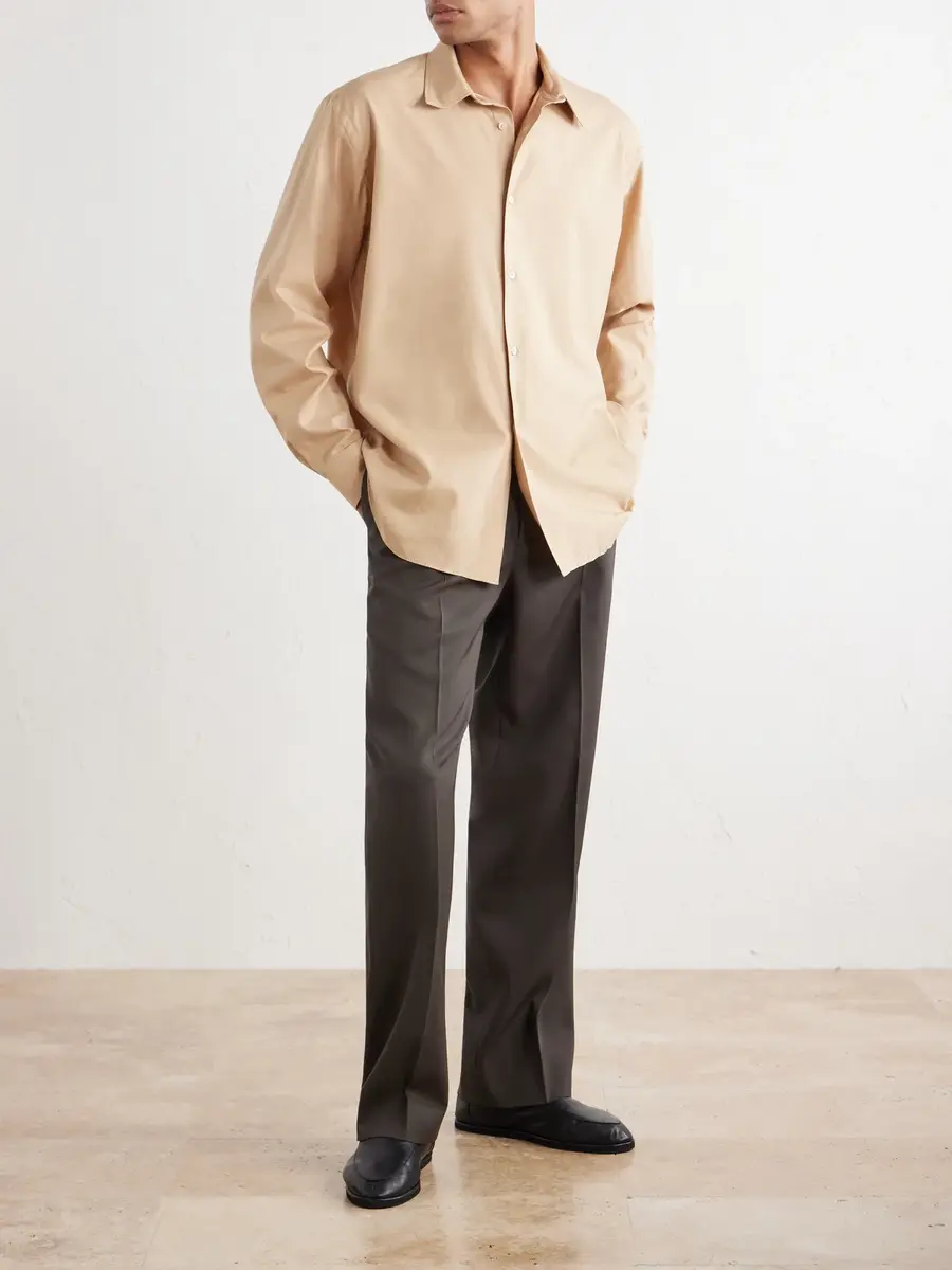 Auralee Finx Cotton-Poplin Shirt - Men | Thumbnail 2