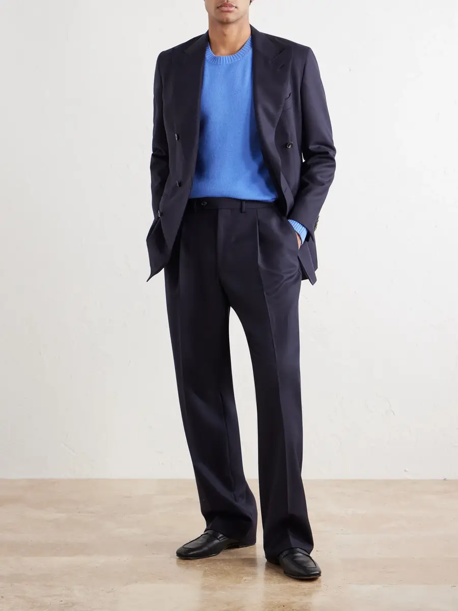 OFFICINE GÉNÉRALE Mycrew Merino Wool and Cashmere-Blend Sweater - Men | Thumbnail 2 OFFICINE GÉNÉRALE Mycrew Merino Wool and Cashmere-Blend Sweater - Men | Thumbnail 2