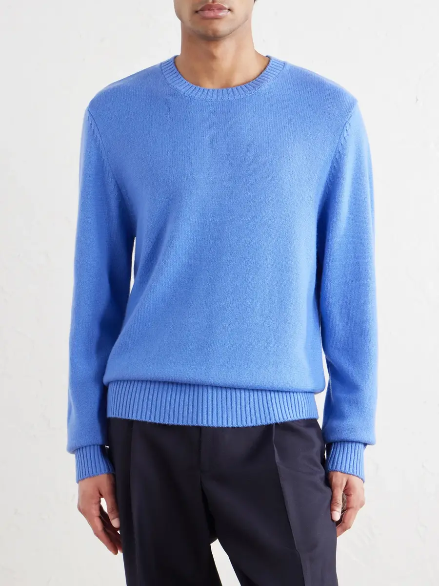 OFFICINE GÉNÉRALE Mycrew Merino Wool and Cashmere-Blend Sweater - Men | Thumbnail 3 OFFICINE GÉNÉRALE Mycrew Merino Wool and Cashmere-Blend Sweater - Men | Thumbnail 3