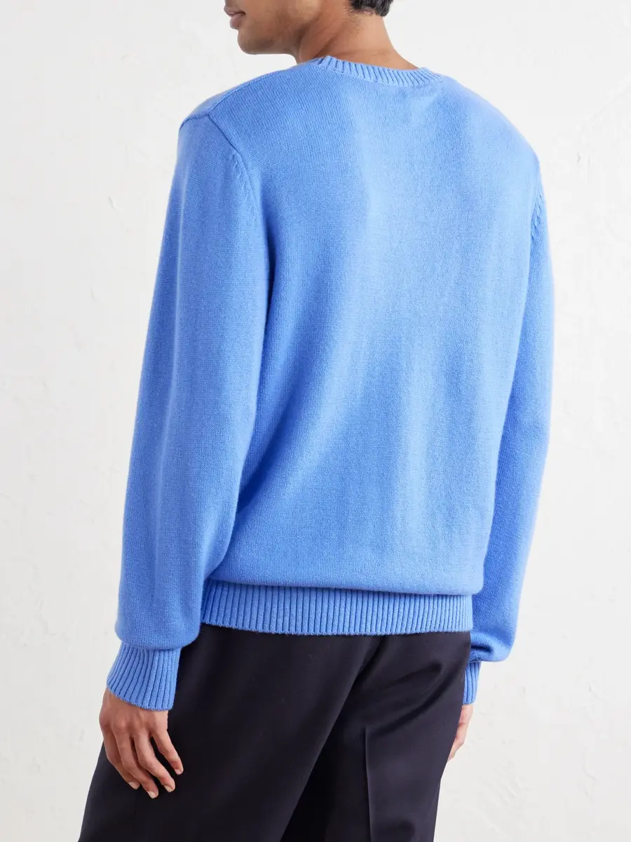 OFFICINE GÉNÉRALE Mycrew Merino Wool and Cashmere-Blend Sweater - Men | Thumbnail 4 OFFICINE GÉNÉRALE Mycrew Merino Wool and Cashmere-Blend Sweater - Men | Thumbnail 4