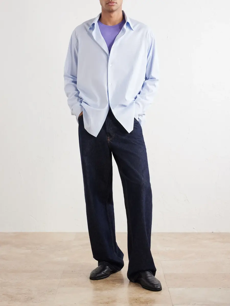 Auralee Finx Cotton-Poplin Shirt - Men | Thumbnail 2 Auralee Finx Cotton-Poplin Shirt - Men | Thumbnail 2