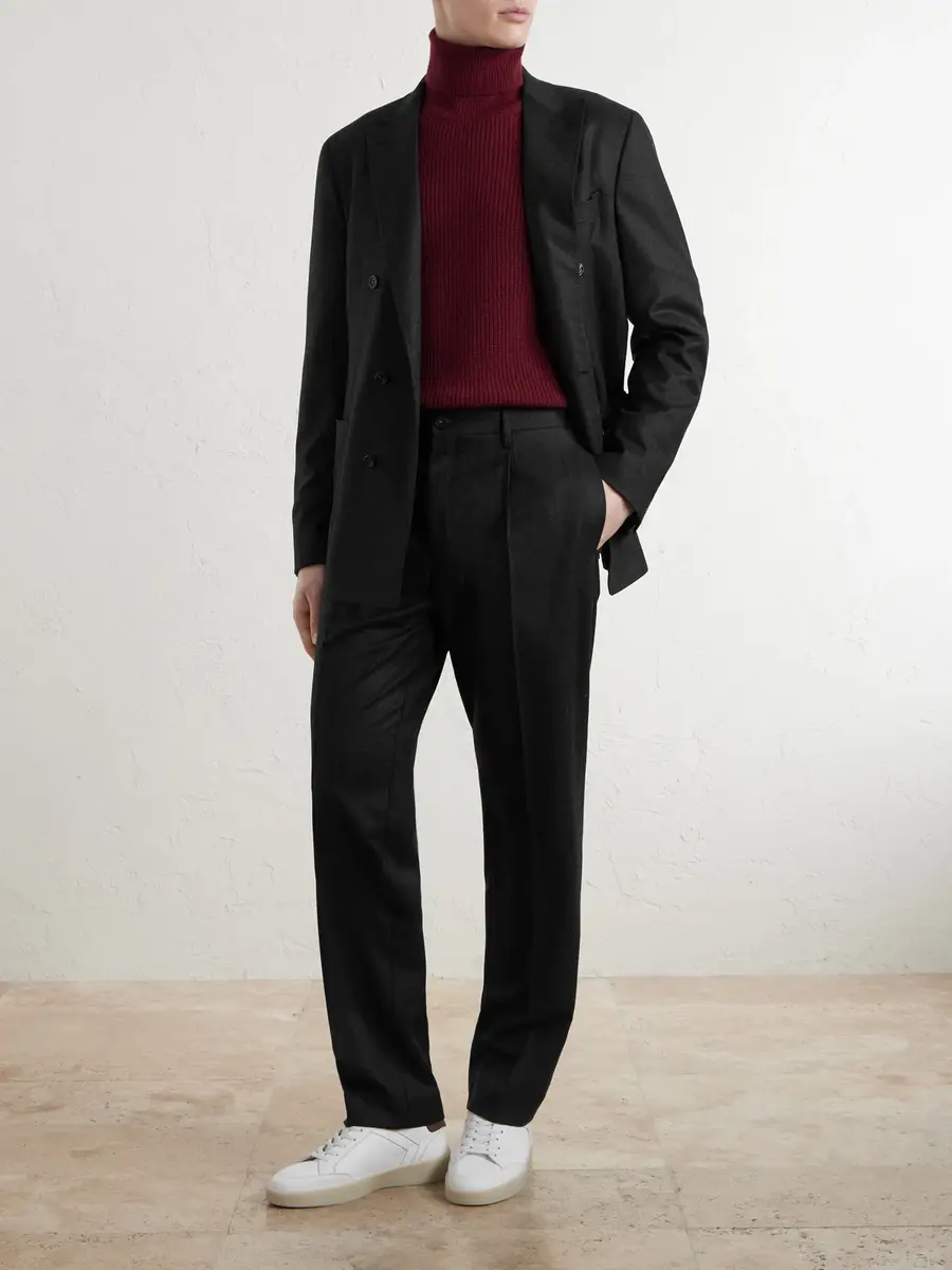 Canali Kei Double-Breasted Wool Blazer - Men | Thumbnail 2