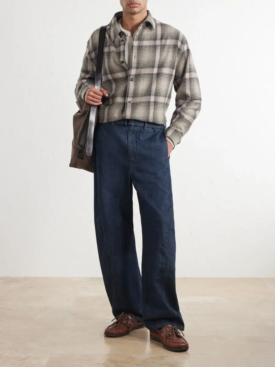 Frame Checked Wool-Blend Flannel Overshirt - Men | Thumbnail 2