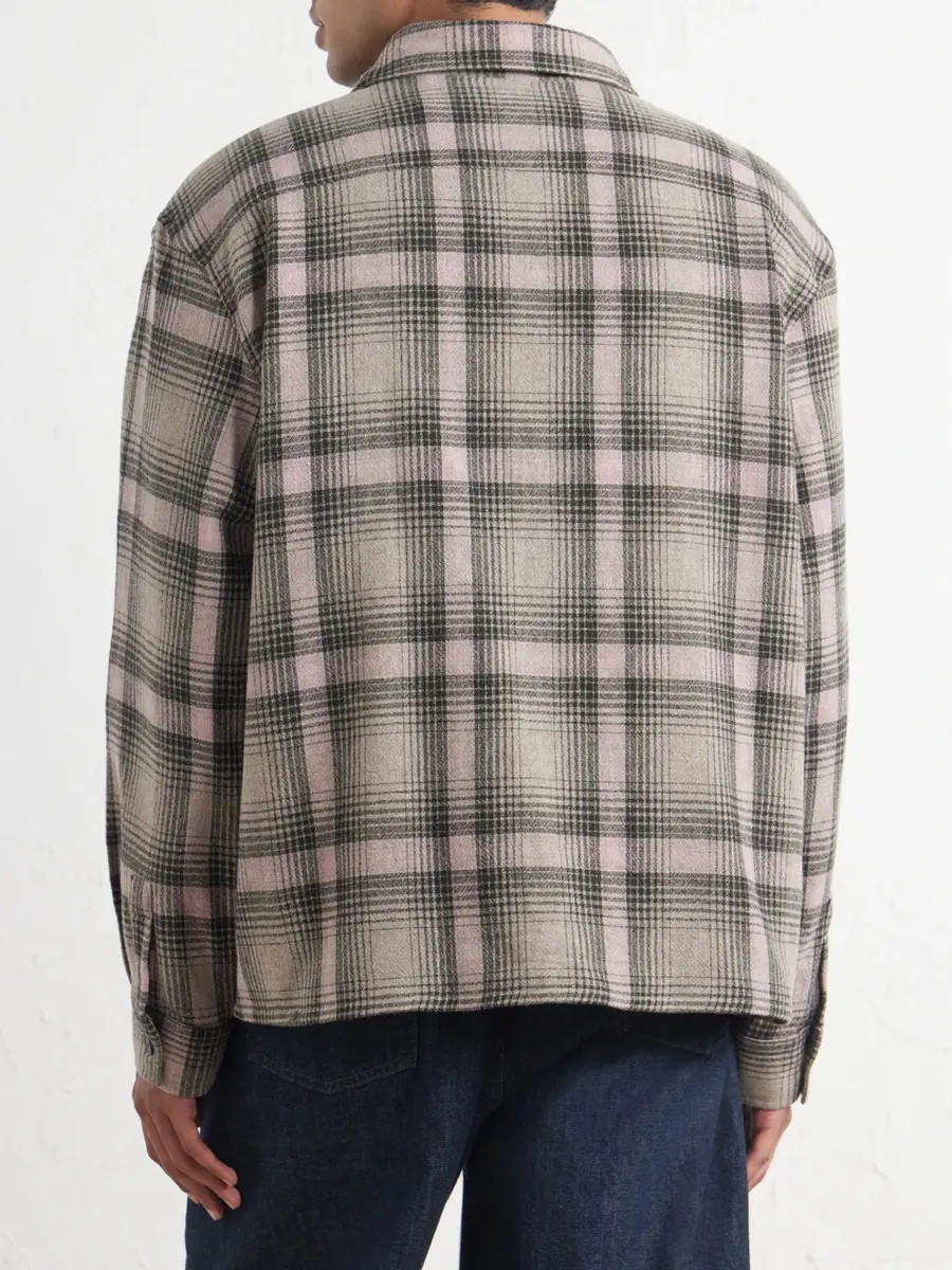 Frame Checked Wool-Blend Flannel Overshirt - Men | Thumbnail 4