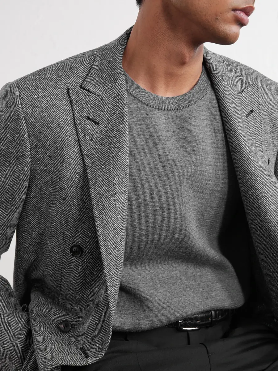 Slowear Zanone Slim-Fit Milano Stitch Virgin Wool Sweater - Men | Thumbnail 5 Slowear Zanone Slim-Fit Milano Stitch Virgin Wool Sweater - Men | Thumbnail 5