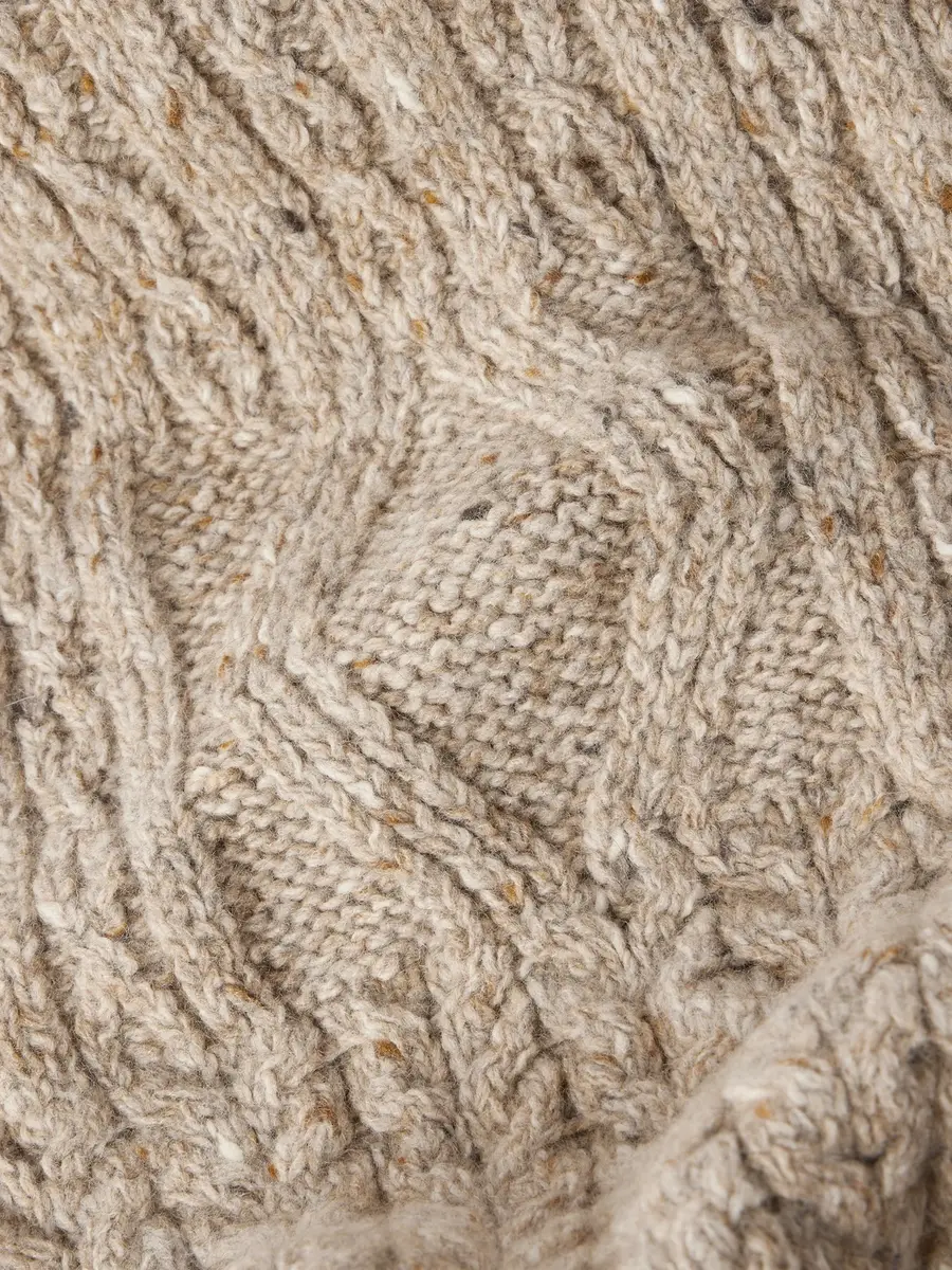 Inis Meáin Cable-Knit Donegal Merino Wool and Cashmere-Blend Scarf - Men | Thumbnail 4 Inis Meáin Cable-Knit Donegal Merino Wool and Cashmere-Blend Scarf - Men | Thumbnail 4