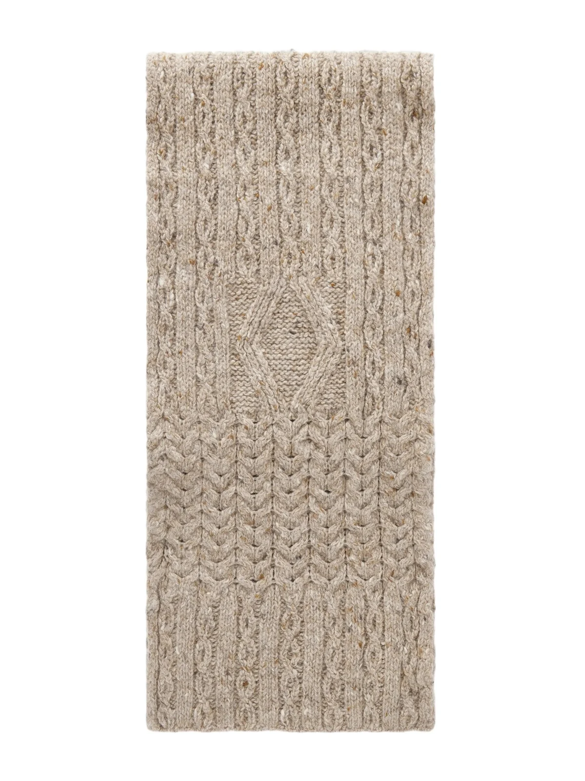 Cable-Knit Donegal Merino Wool and Cashmere-Blend Scarf - Men Cable-Knit Donegal Merino Wool and Cashmere-Blend Scarf - Men