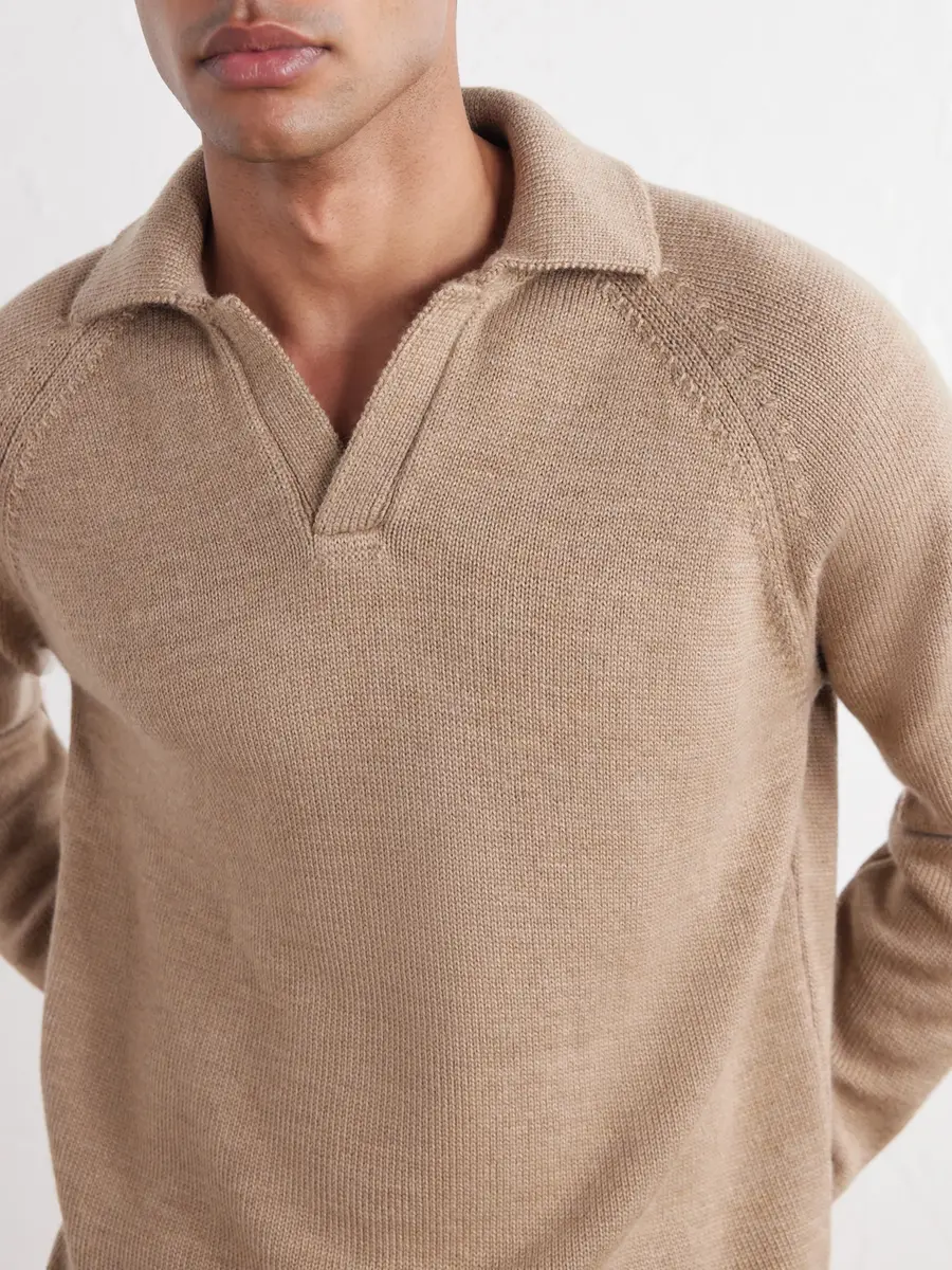 Slowear Zanone Slim-Fit Virgin Wool Polo Sweater - Men | Thumbnail 5 Slowear Zanone Slim-Fit Virgin Wool Polo Sweater - Men | Thumbnail 5