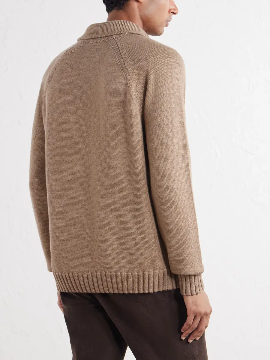 Slowear Zanone Slim-Fit Virgin Wool Polo Sweater - Men | Thumbnail 6 Slowear Zanone Slim-Fit Virgin Wool Polo Sweater - Men | Thumbnail 6