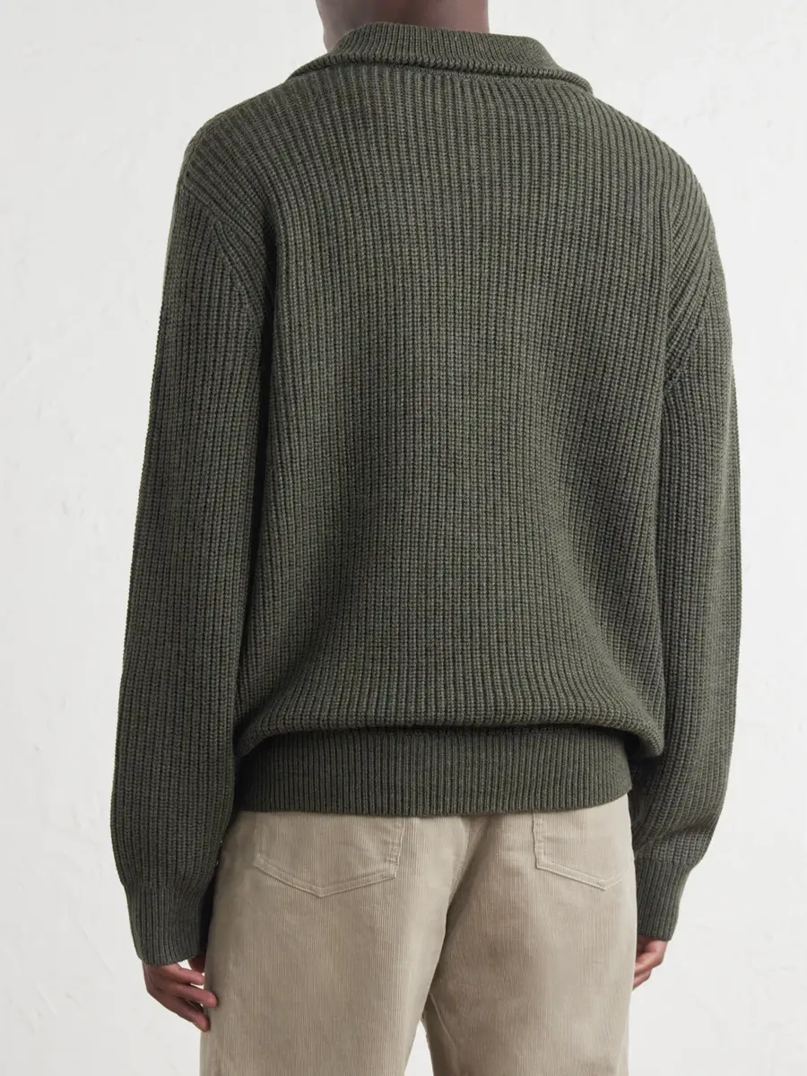 A.P.C. Virgin Wool Half-Zip Sweater - Men | Thumbnail 4 A.P.C. Virgin Wool Half-Zip Sweater - Men | Thumbnail 4