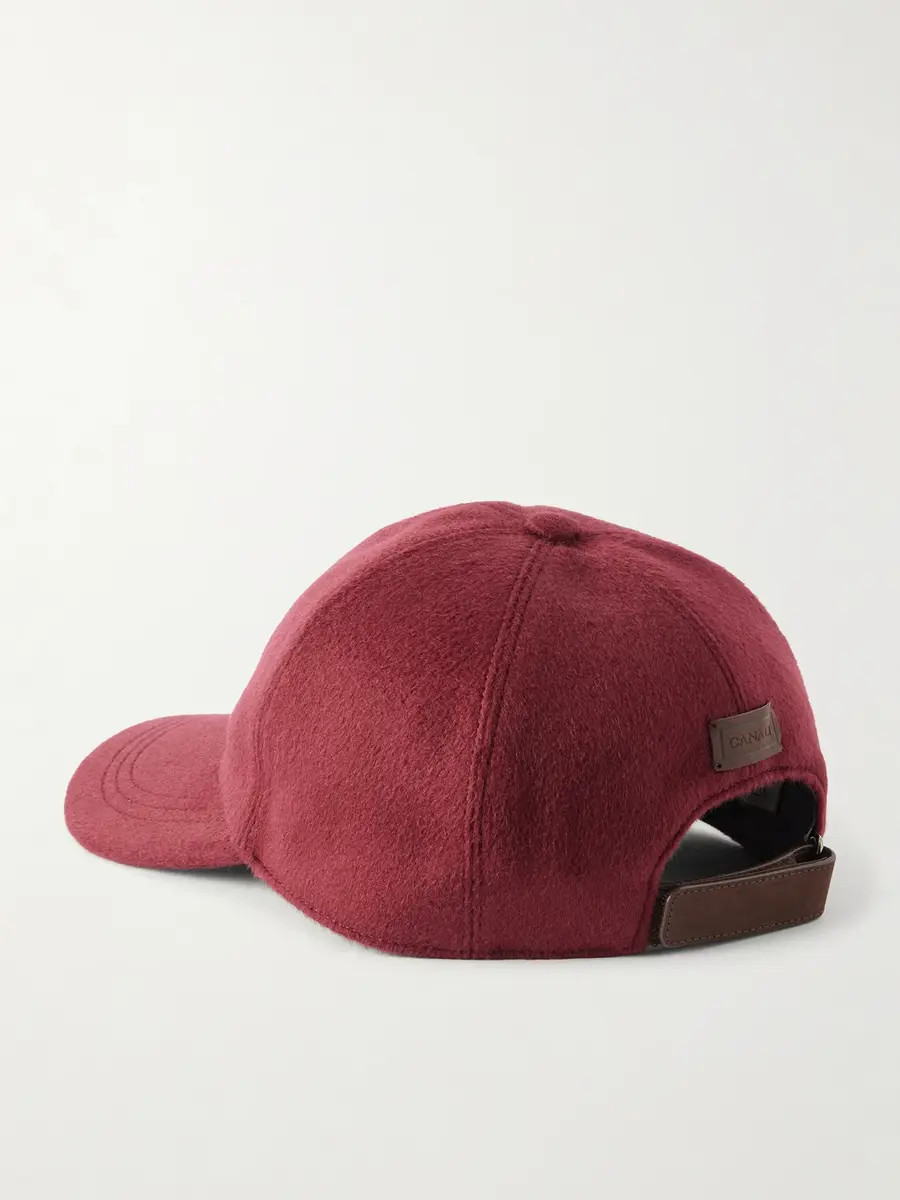 Canali Logo-Appliquéd Wool Baseball Cap - Men | Thumbnail 4