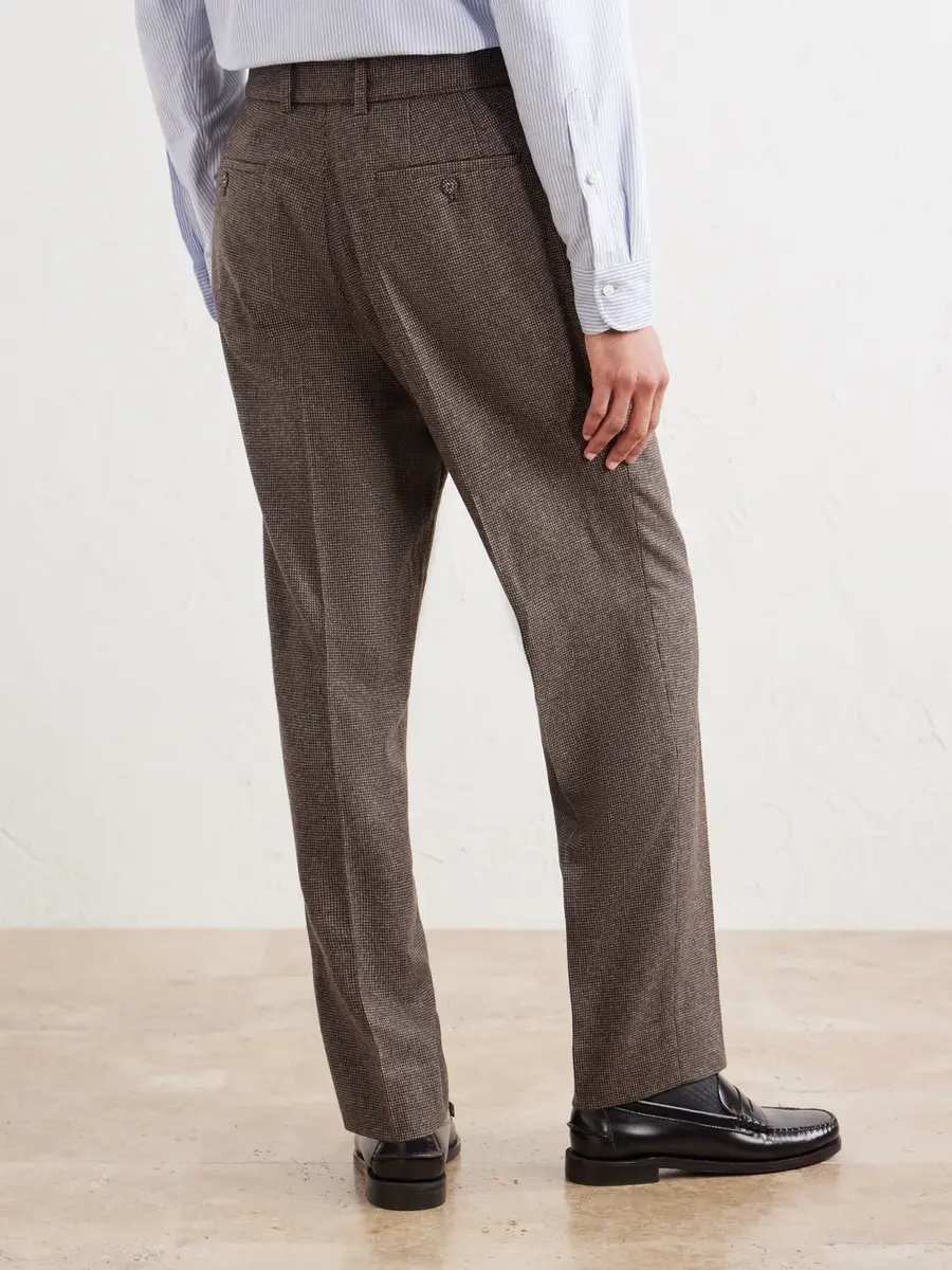 OFFICINE GÉNÉRALE Hoche Tapered Belted Houndstooth Virgin Wool Trousers - Men | Thumbnail 4 OFFICINE GÉNÉRALE Hoche Tapered Belted Houndstooth Virgin Wool Trousers - Men | Thumbnail 4