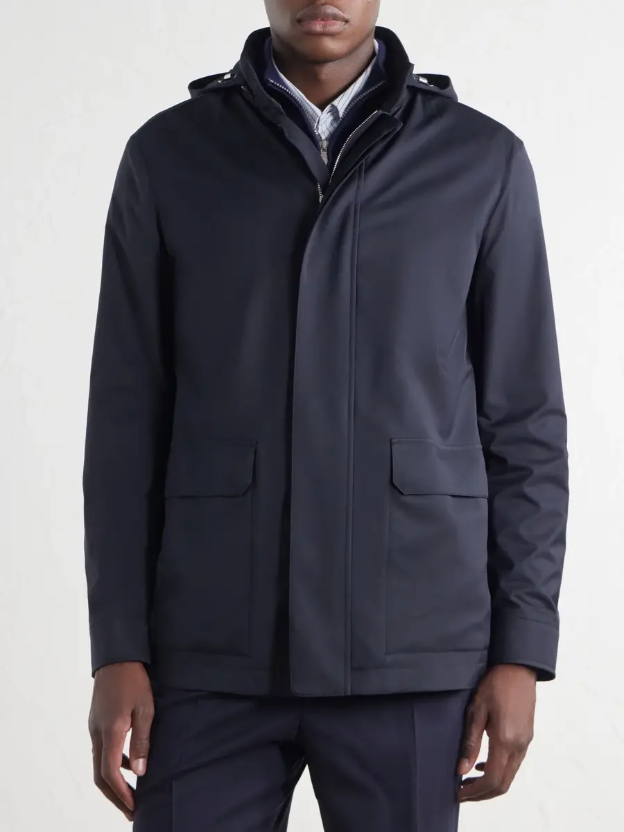 Zegna Twill Hooded Jacket - Men | Thumbnail 3 Zegna Twill Hooded Jacket - Men | Thumbnail 3