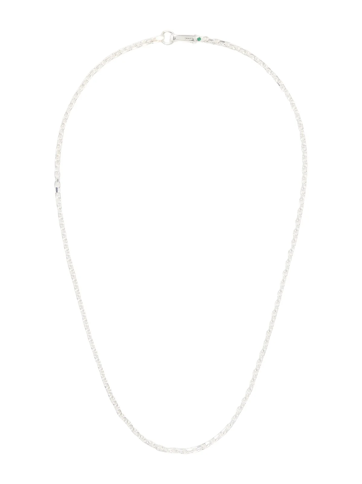 Mikia Sterling Silver and Emerald Necklace - Men