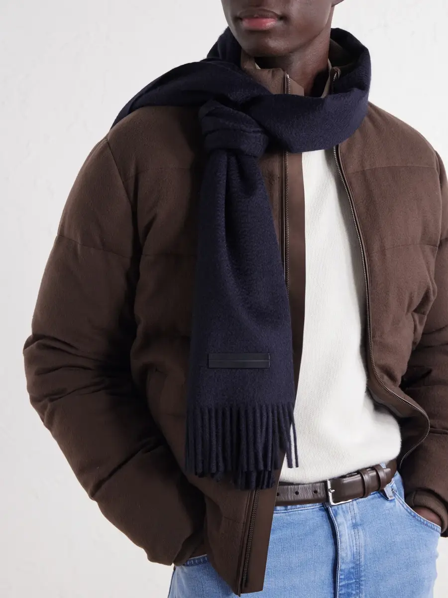 Zegna Fringed Cashmere Scarf - Men | Thumbnail 3 Zegna Fringed Cashmere Scarf - Men | Thumbnail 3