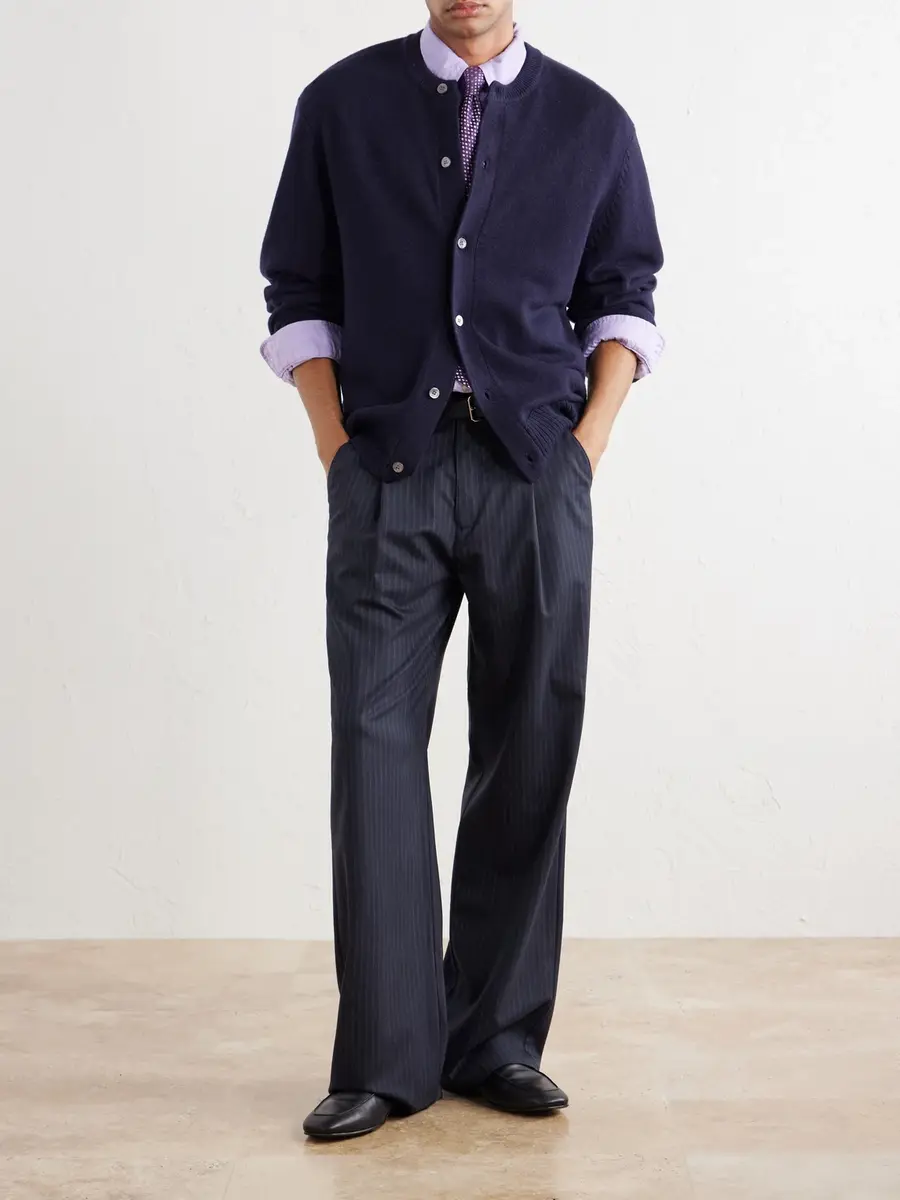 OFFICINE GÉNÉRALE Manoe Merino Wool and Cashmere-Blend Cardigan - Men | Thumbnail 2