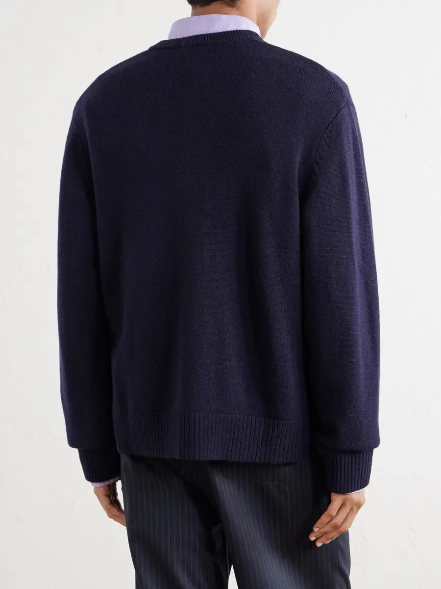 OFFICINE GÉNÉRALE Manoe Merino Wool and Cashmere-Blend Cardigan - Men | Thumbnail 4