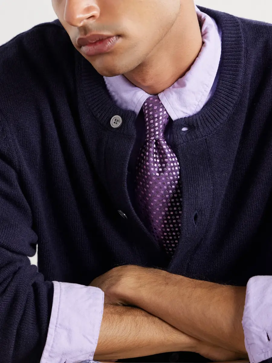 OFFICINE GÉNÉRALE Manoe Merino Wool and Cashmere-Blend Cardigan - Men | Thumbnail 5