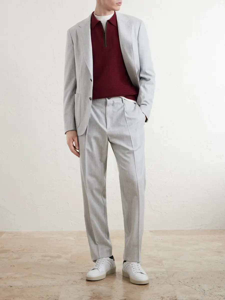 Canali Straight-Leg Wool Trousers - Men | Thumbnail 2 Canali Straight-Leg Wool Trousers - Men | Thumbnail 2