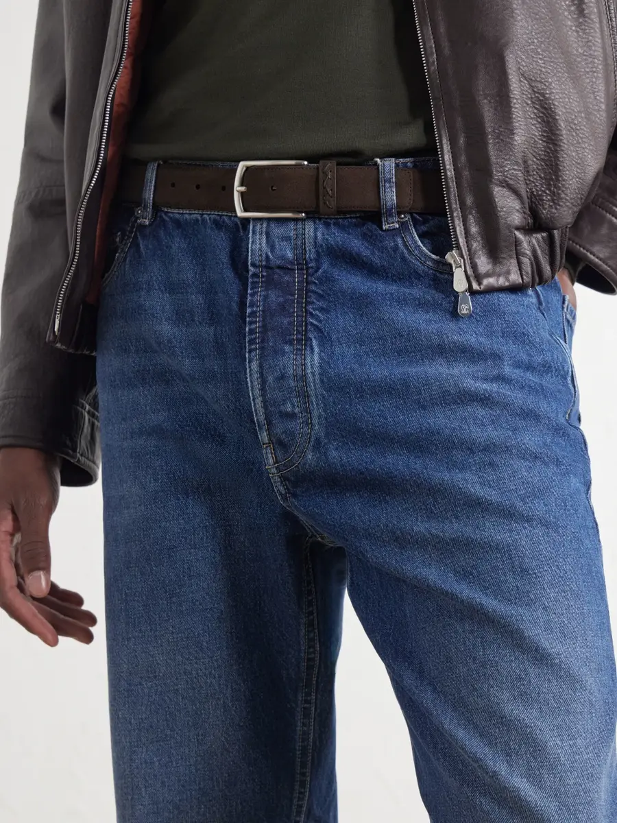 Zegna 3 cm Suede Belt - Men | Thumbnail 2