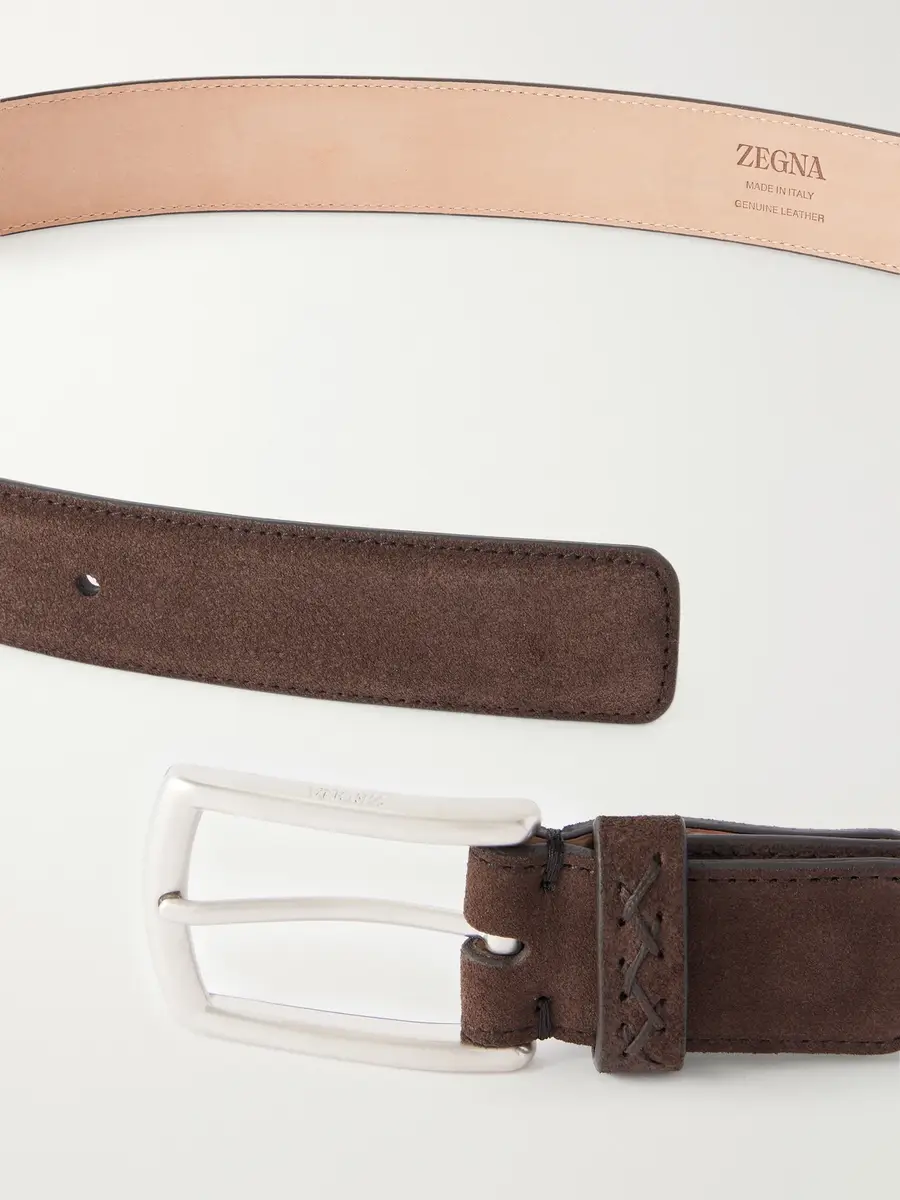 Zegna 3 cm Suede Belt - Men | Thumbnail 3