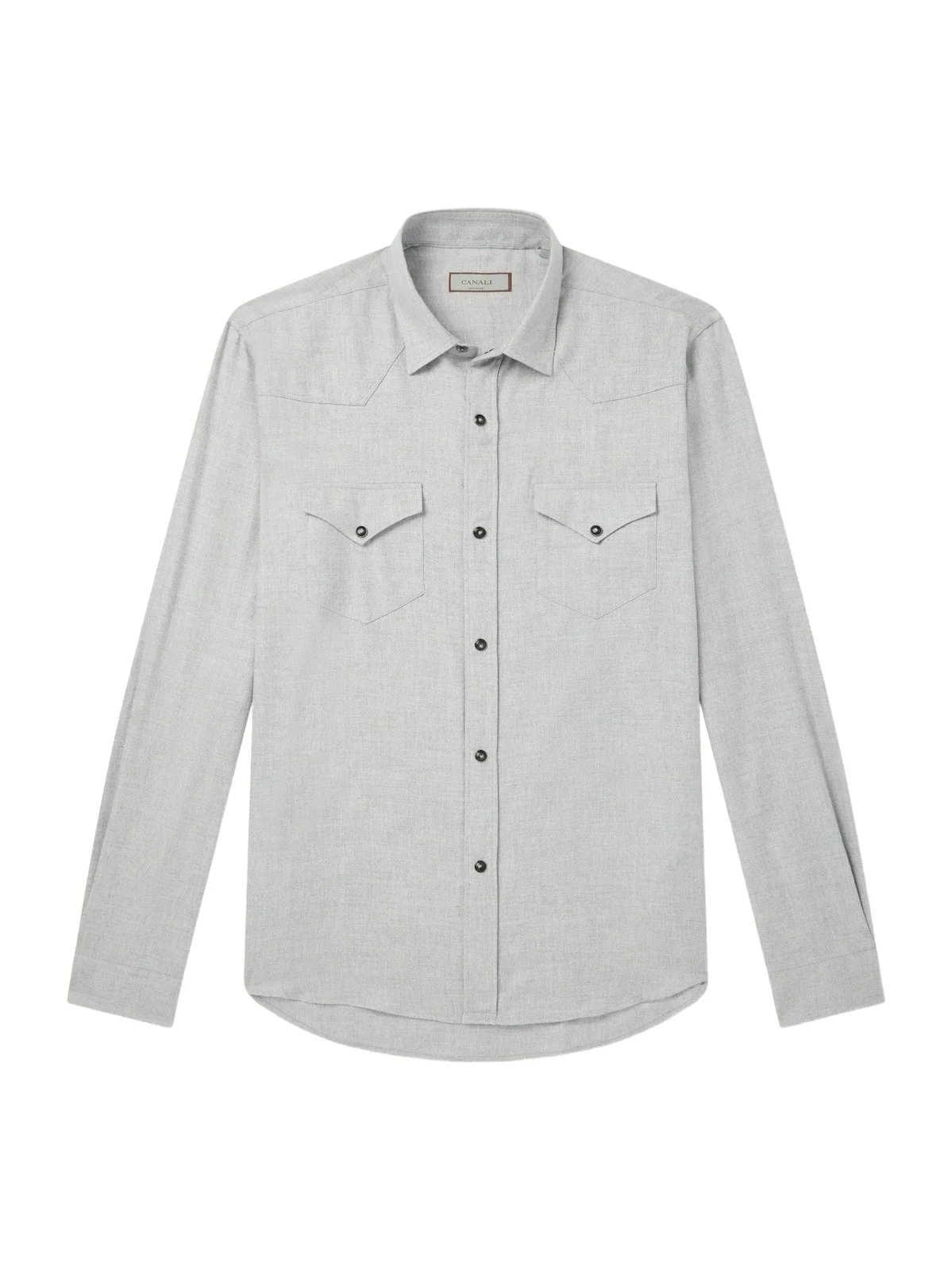Canali Lyocell and Cotton-Blend Herringbone Shirt - Men