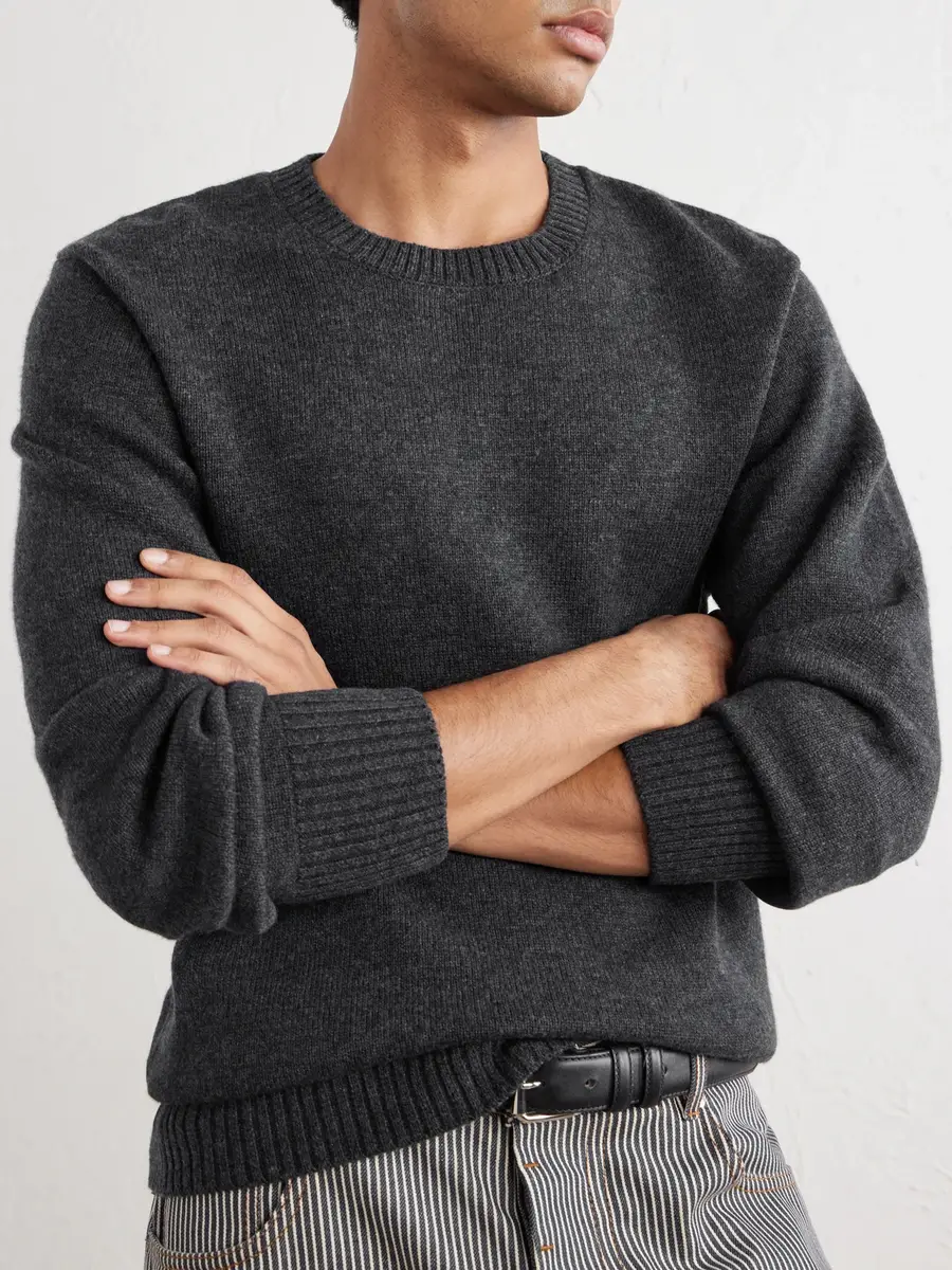 OFFICINE GÉNÉRALE Mycrew Merino Wool and Cashmere-Blend Sweater - Men | Thumbnail 5 OFFICINE GÉNÉRALE Mycrew Merino Wool and Cashmere-Blend Sweater - Men | Thumbnail 5