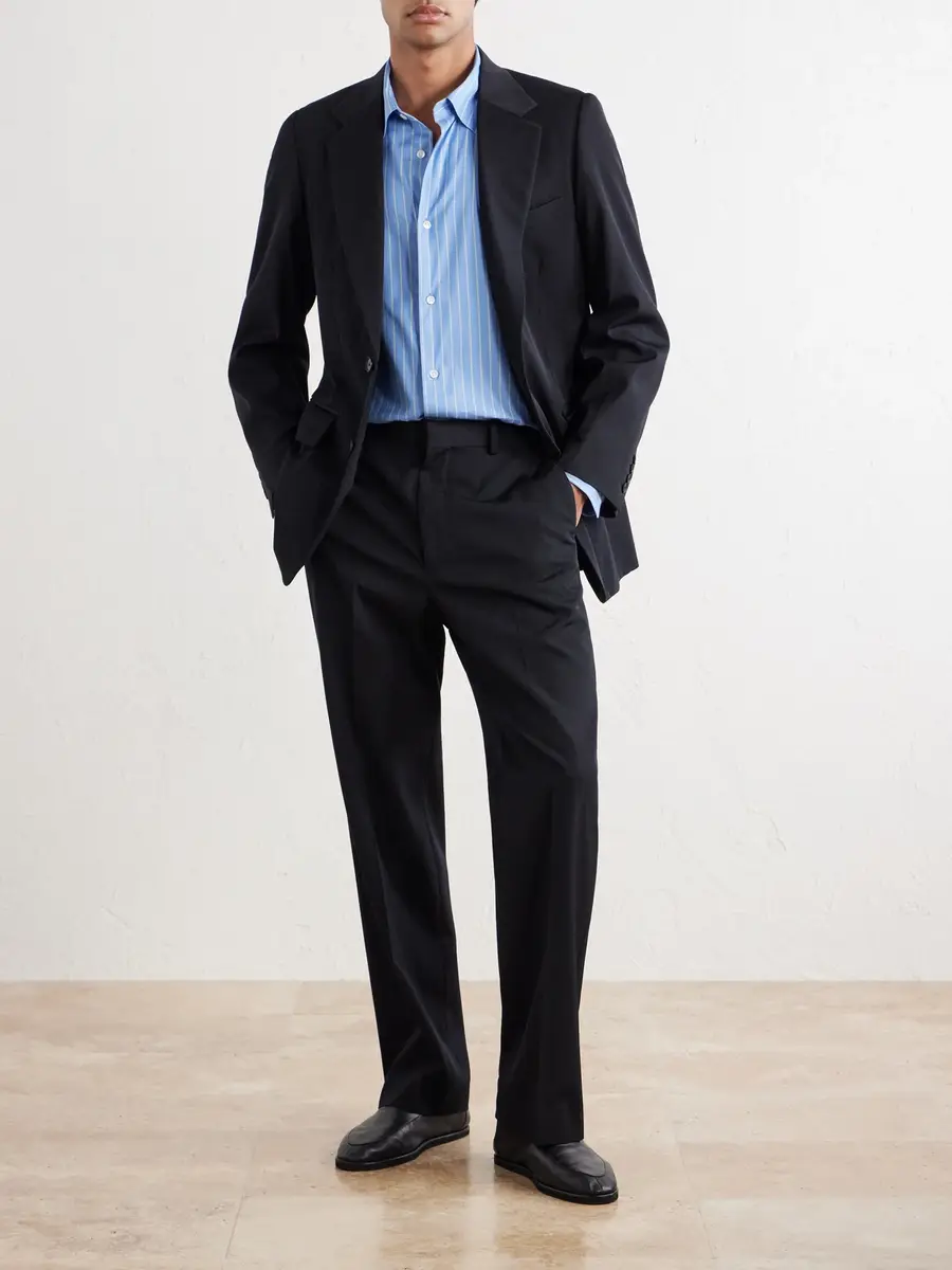 Auralee Straight-Leg Wool-Gabardine Trousers - Men | Thumbnail 2 Auralee Straight-Leg Wool-Gabardine Trousers - Men | Thumbnail 2