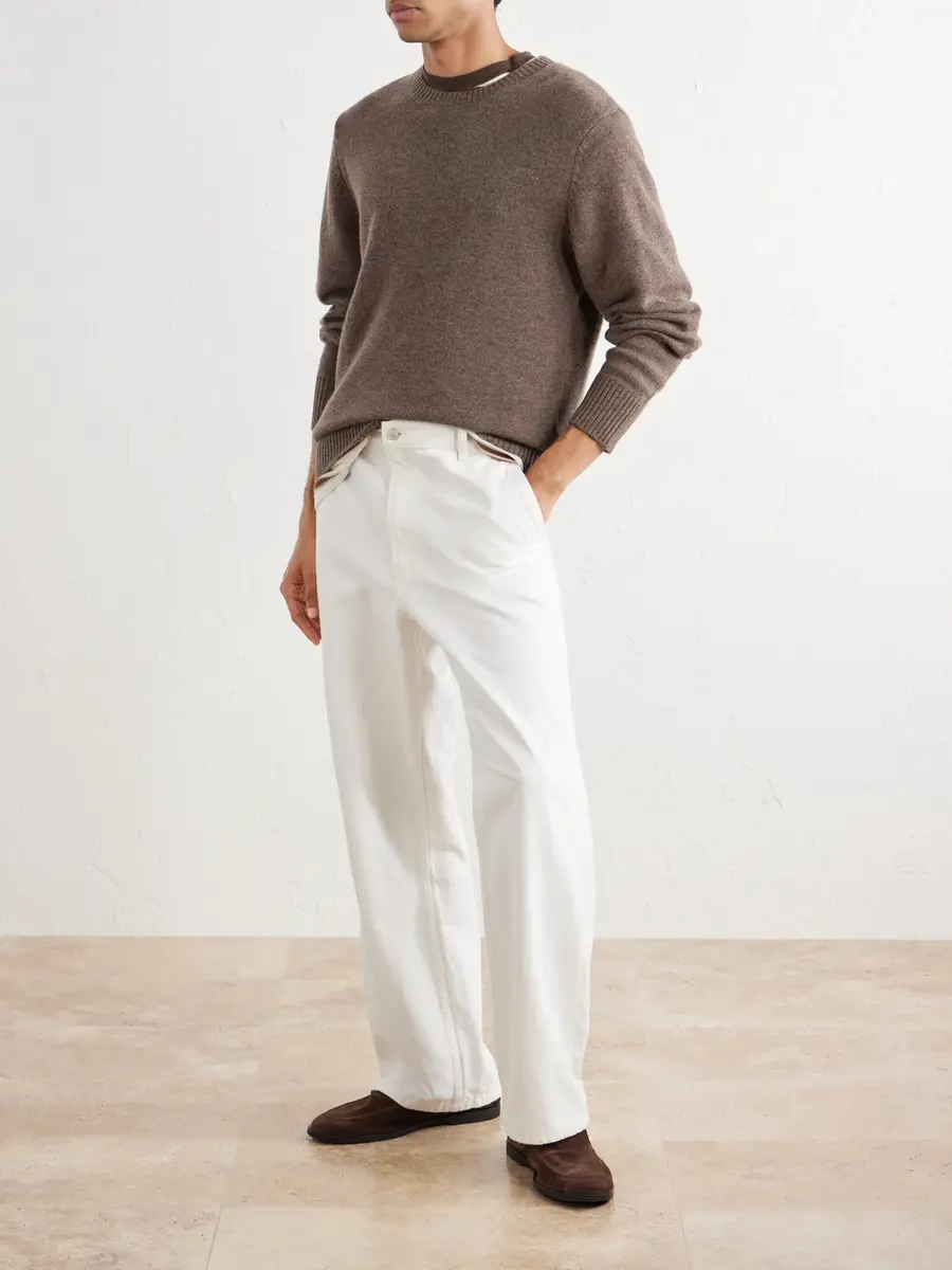 OFFICINE GÉNÉRALE Mycrew Merino Wool and Cashmere-Blend Sweater - Men | Thumbnail 2 OFFICINE GÉNÉRALE Mycrew Merino Wool and Cashmere-Blend Sweater - Men | Thumbnail 2