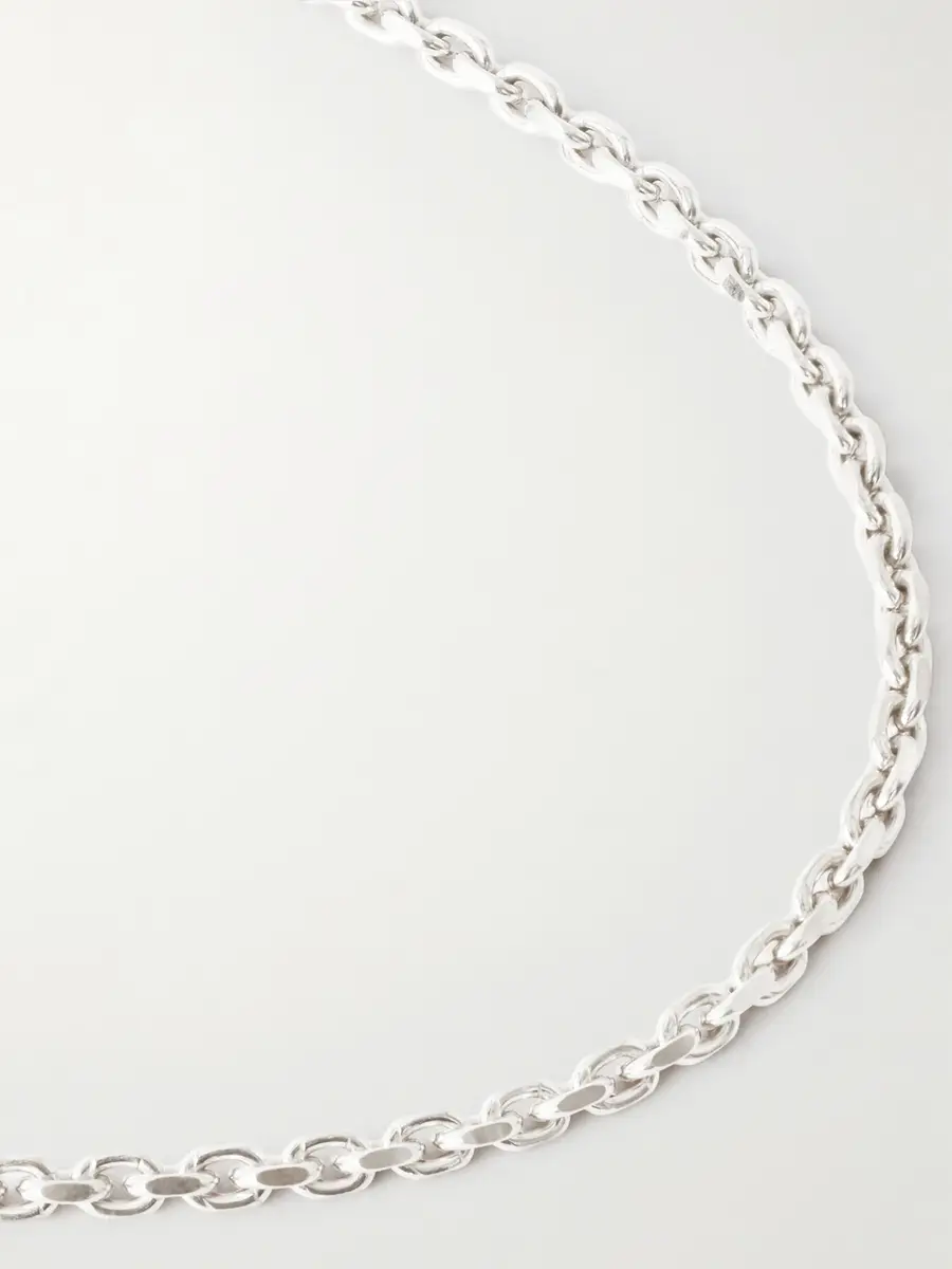 Mikia Sterling Silver and Emerald Chain Bracelet - Men | Thumbnail 4 Mikia Sterling Silver and Emerald Chain Bracelet - Men | Thumbnail 4