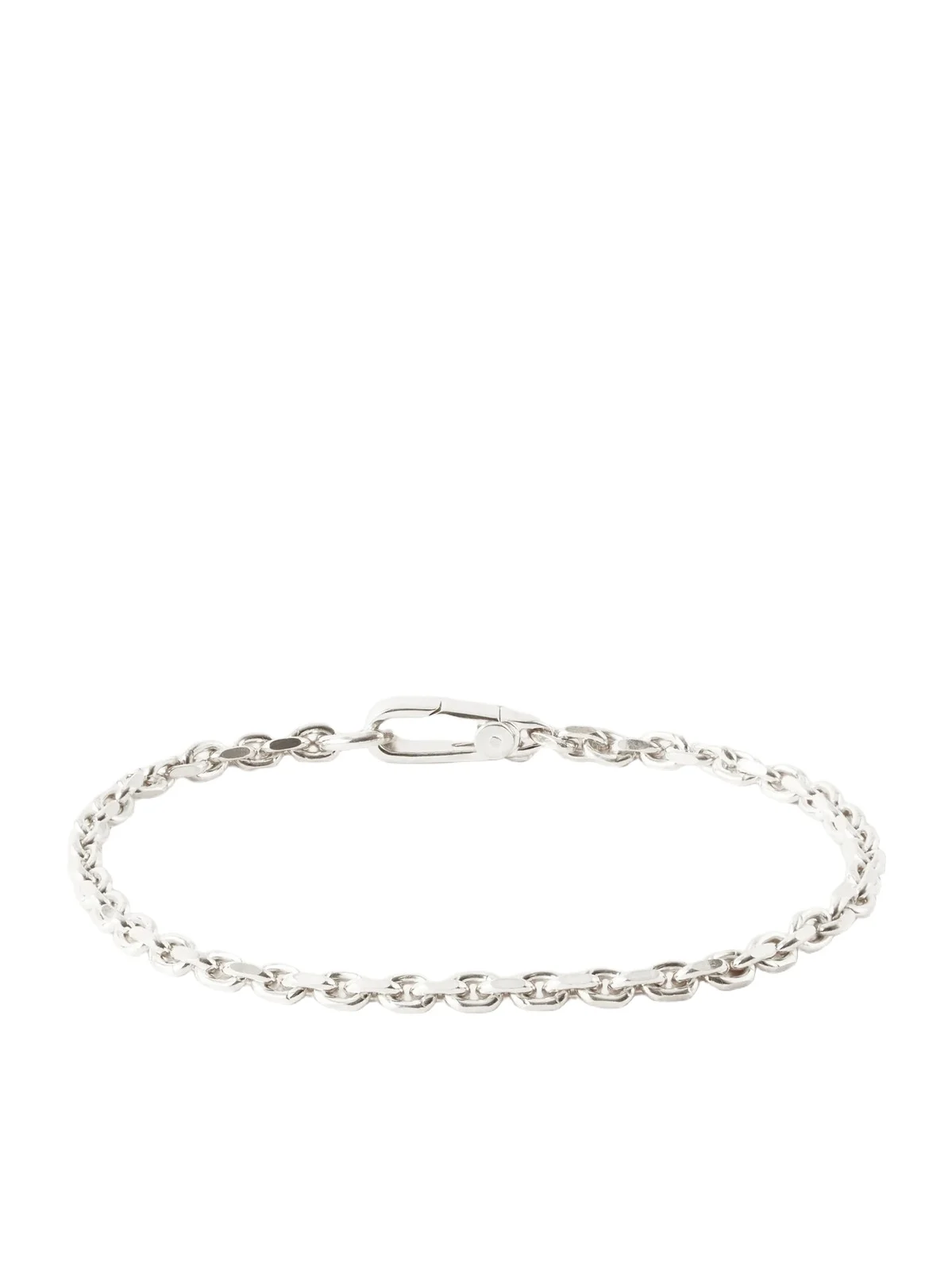 Sterling Silver and Emerald Chain Bracelet - Men