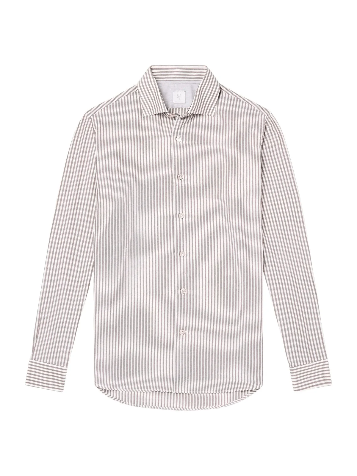 ELEVENTY Striped Lyocell and Cotton-Blend Shirt - Men
