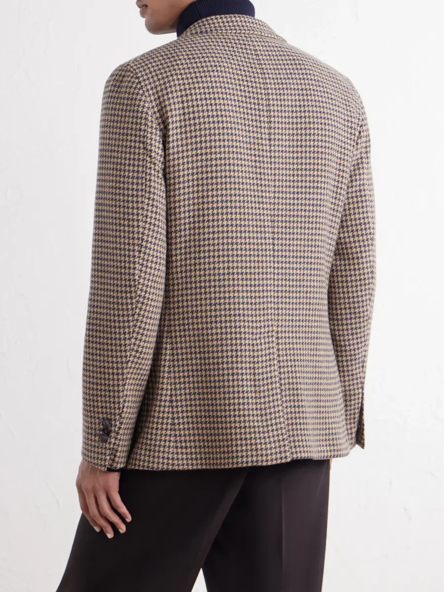 Slowear Incotex Houndstooth Virgin Wool Blazer - Men | Thumbnail 4