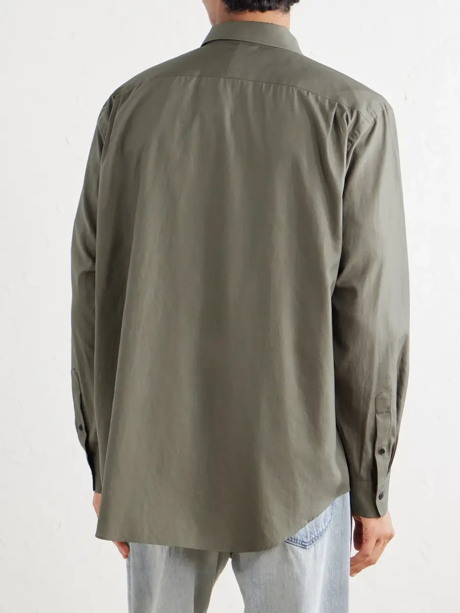 Auralee Finx Cotton-Poplin Shirt - Men | Thumbnail 4