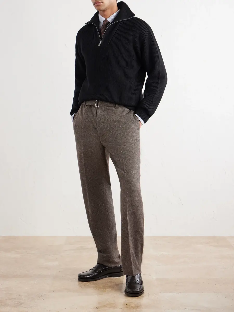 OFFICINE GÉNÉRALE Tarek Ribbed Merino Wool Half-Zip Sweater - Men | Thumbnail 2