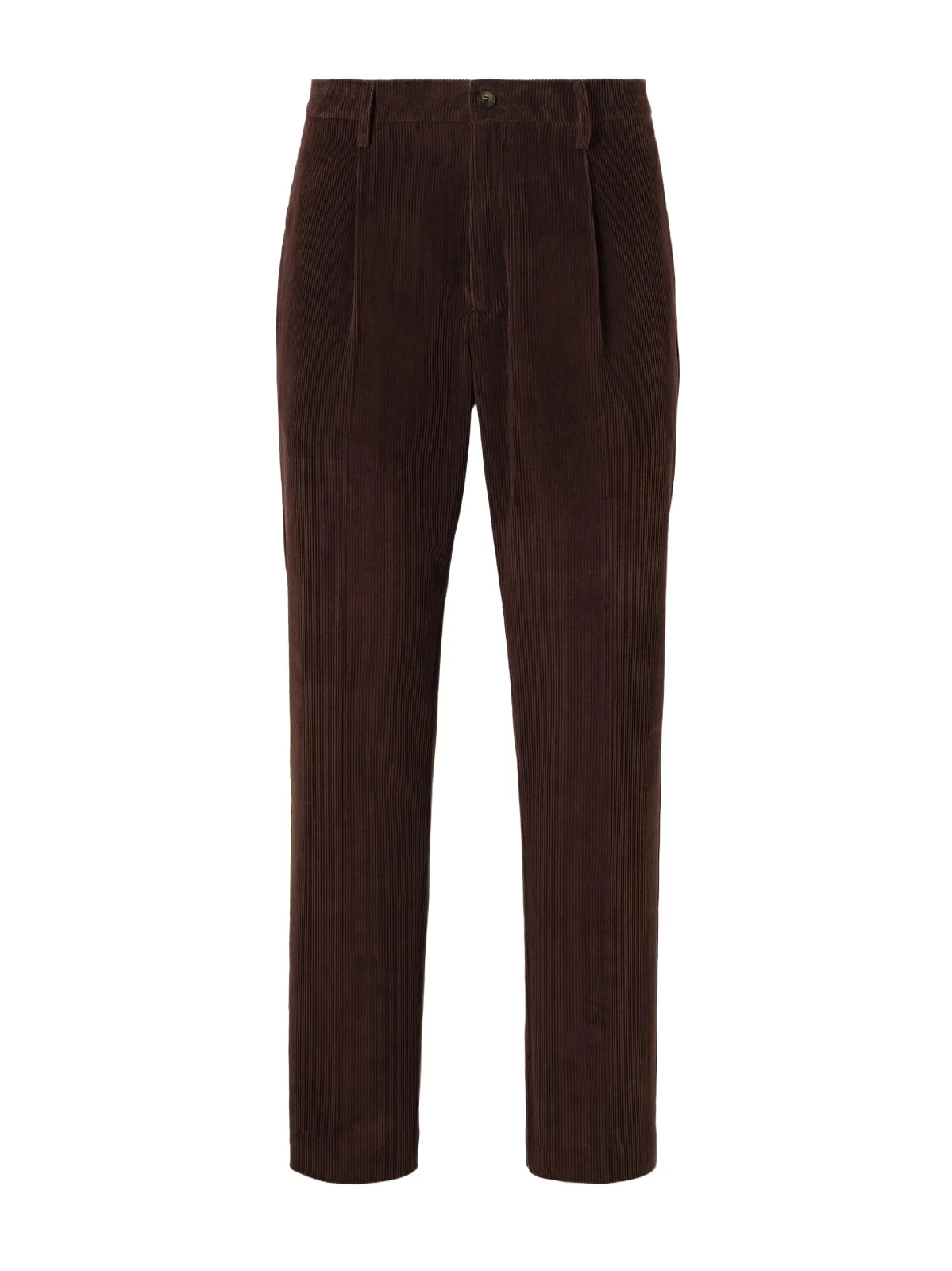 Canali Straight-Leg Pleated Cotton-Corduroy Trousers - Men