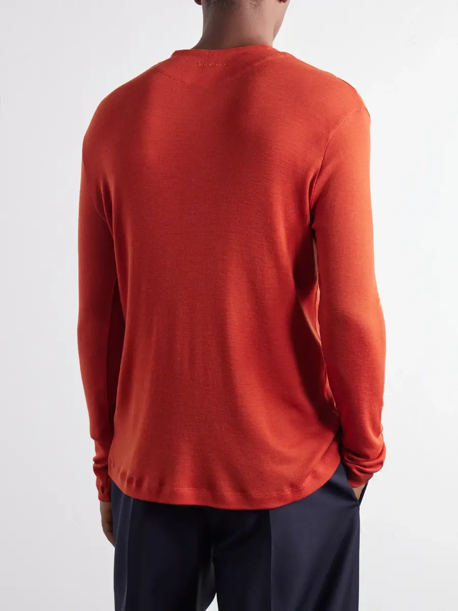 Paul Smith Wool Henley T-Shirt - Men | Thumbnail 4
